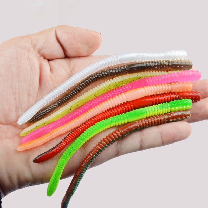 Noodle worm soft bait black pit slow sinking water falling lead-free mealworm sea bass reverse fishing fake bait lure bait