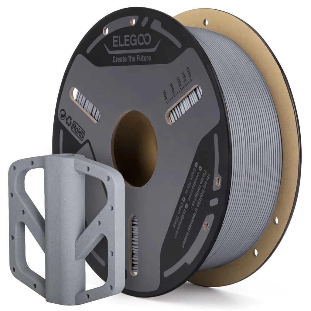 ELEGOO PETG-GF Glass Fiber Filament 1.75mm Gray 1KG,High Stiffness,Electrical Insulation,Fits for Most FDM 3D Printers - 3D Printing Accessories from Linloft.