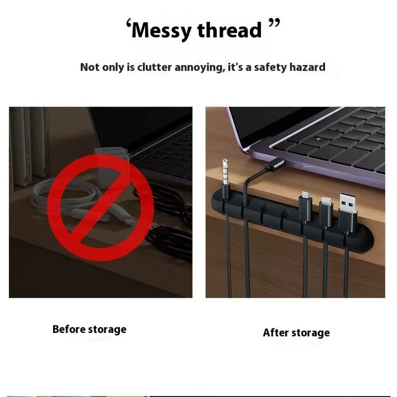 Desktop Cable Organizer, Mobile Phone Charging Cable, Data Cable Organizer, Network Wiring Fixture, Storage Bundle Buckle - Electronics & Accessories from Linloft.