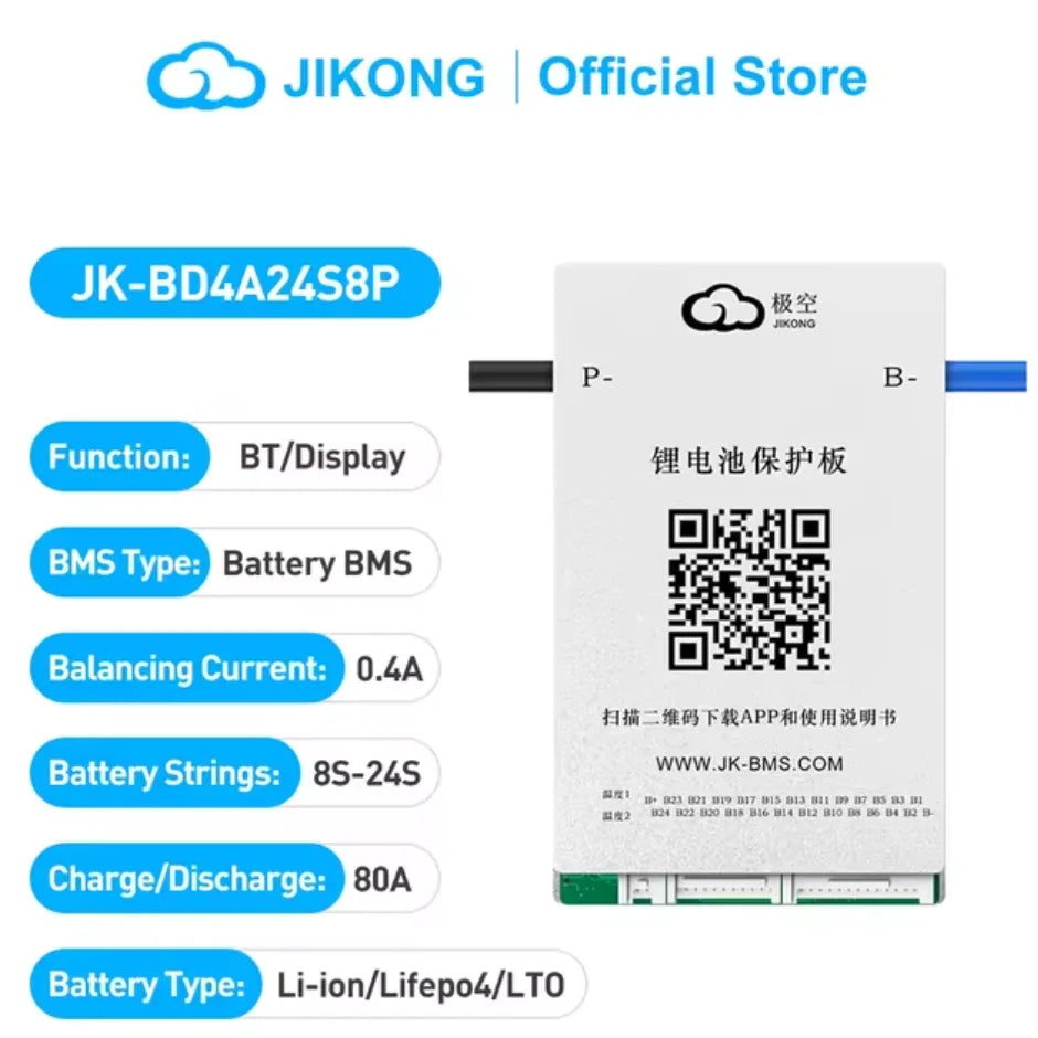 JK Smart Active Balance BMS for LiFePO4 - Electronics & Accessories from Linloft.