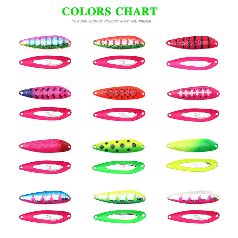 HISTOLURE Fishing Spoons Lure10g13g  Metal Spoon Sequin Hard Bait Fishing Lures For Striped Bass