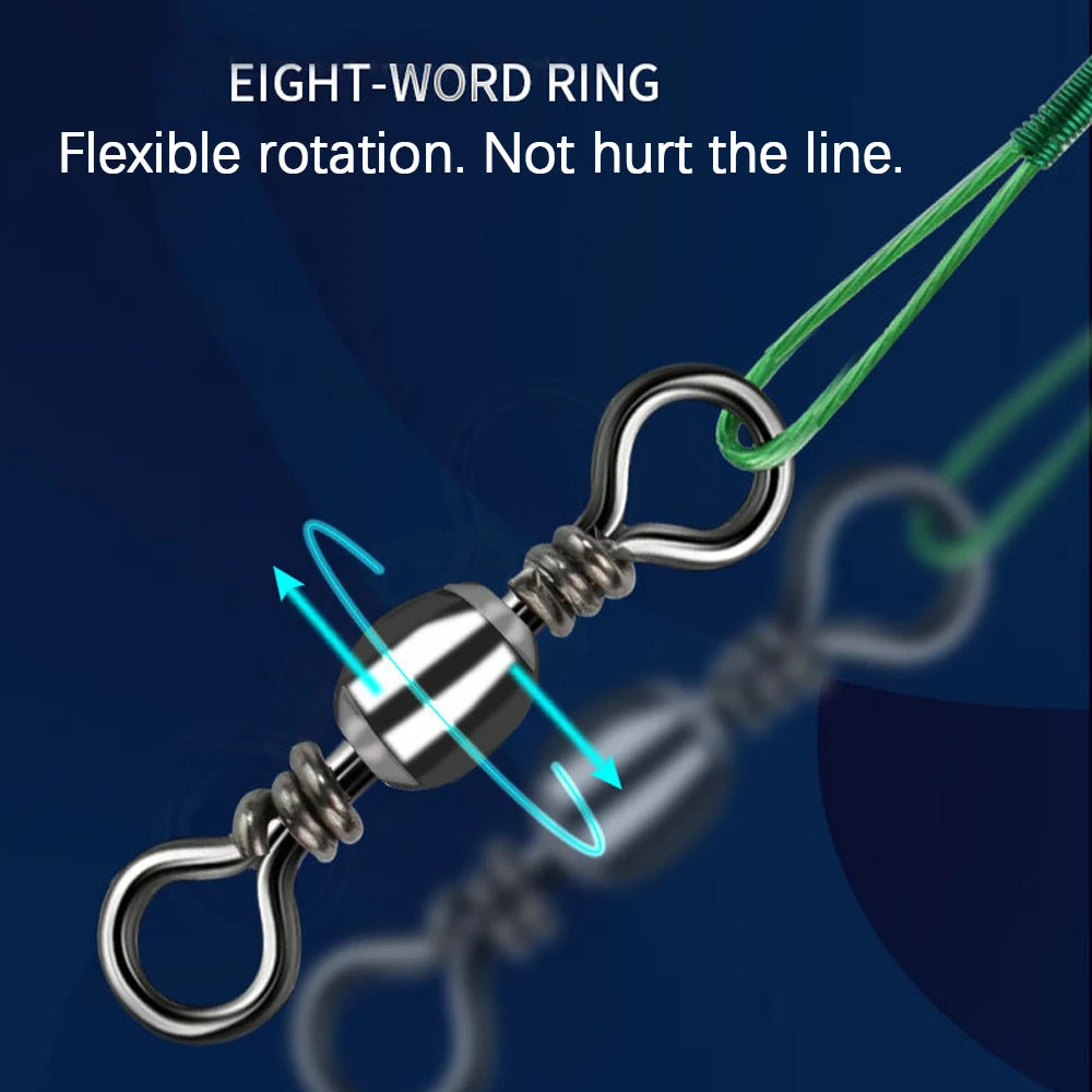 DNDYUJU 20Pcs Steel Wire Leader With Swivel Anti-bite Fishing Line10/20/25/30cm Fishing Accessory Core Leash Fishing Leader Wire