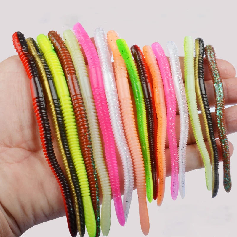 Noodle worm soft bait black pit slow sinking water falling lead-free mealworm sea bass reverse fishing fake bait lure bait