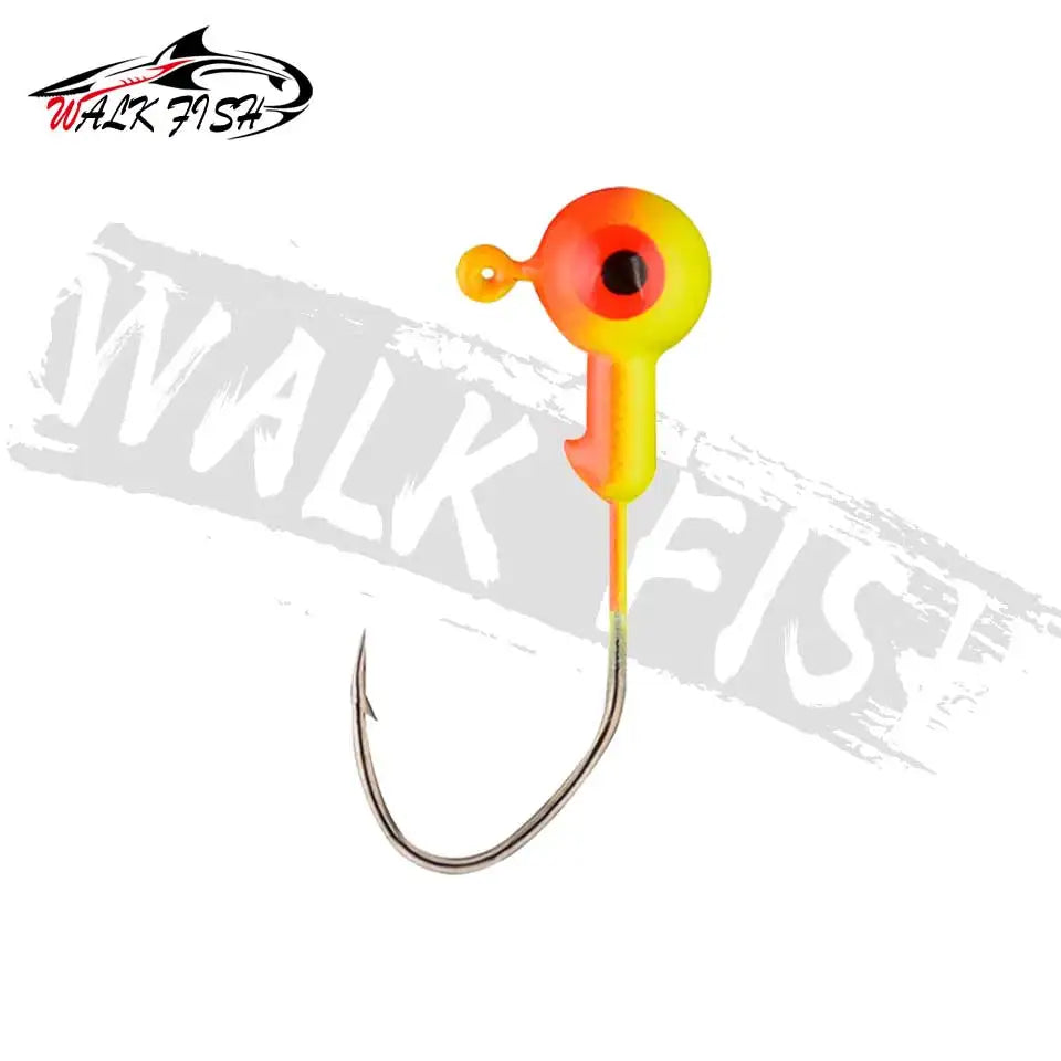 WALK FISH 5PCS/Lot Jig Head Hook 0.8g 1.75g 3.5g 5g Crank Jig Head Hook Fishing Hook Head Jig Lure Hard Bait Soft Worm Jig Hook - Fishing Hooks from Linloft.