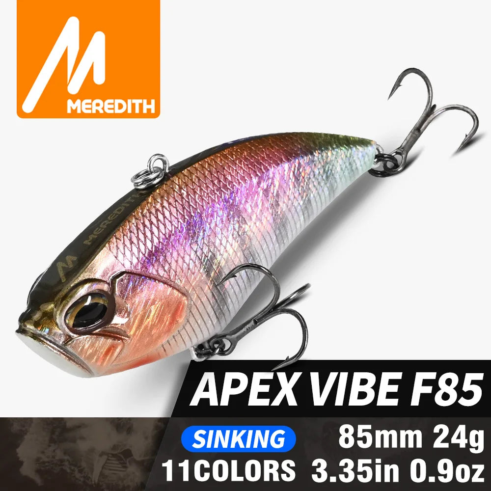 MEREDITH Apex Vibe F85mm 24g Wobblers Fishing Tackle Fishing Lures Vibration Bait for Full Depth Artificial Accessories