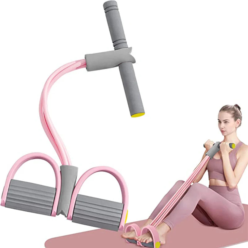 4-Tube Pedal Resistance Band Set