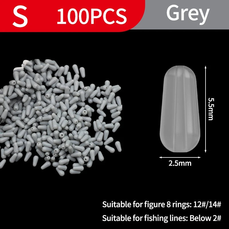 Space Bean Sea Carp Fishing Float Gear Silicone Rubber Beans Fly Fishing Rubber Bean Stopper Float Anti-tangle Bead Fishing Good - Fishing Tackle from Linloft.