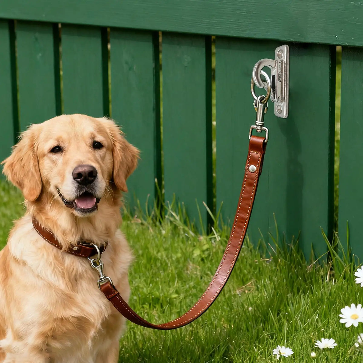 Heavy Duty Stainless Steel Dog Leash Holder Wall Mounted Secure Indoor Outdoor Use Enclosed Pet Tie out Hook Easy Install - Pet Supplies from Linloft.