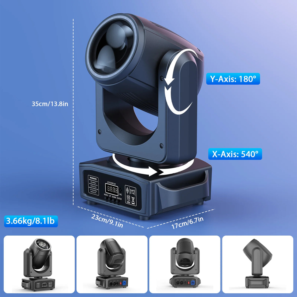 2PCS 150W RGB LED Moving Head Light Beam Effect Lighting DJ Disco Party Lights for Stage Concert Wedding Theater Live Show Club - Party & Stage Lighting from Linloft.