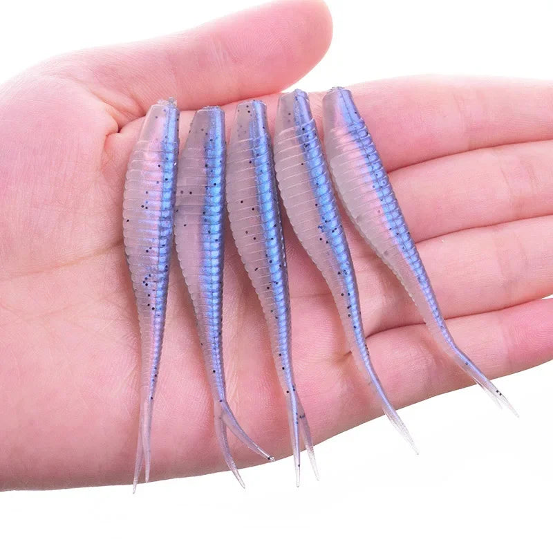 Forktail Soft Worm Lures, 10-Pack - Fishing Tackle from Linloft.