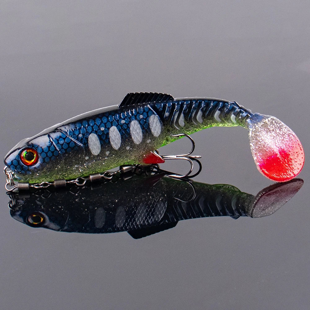T-Tail Silicone Soft Lures with Hook - Fishing Hooks from Linloft.