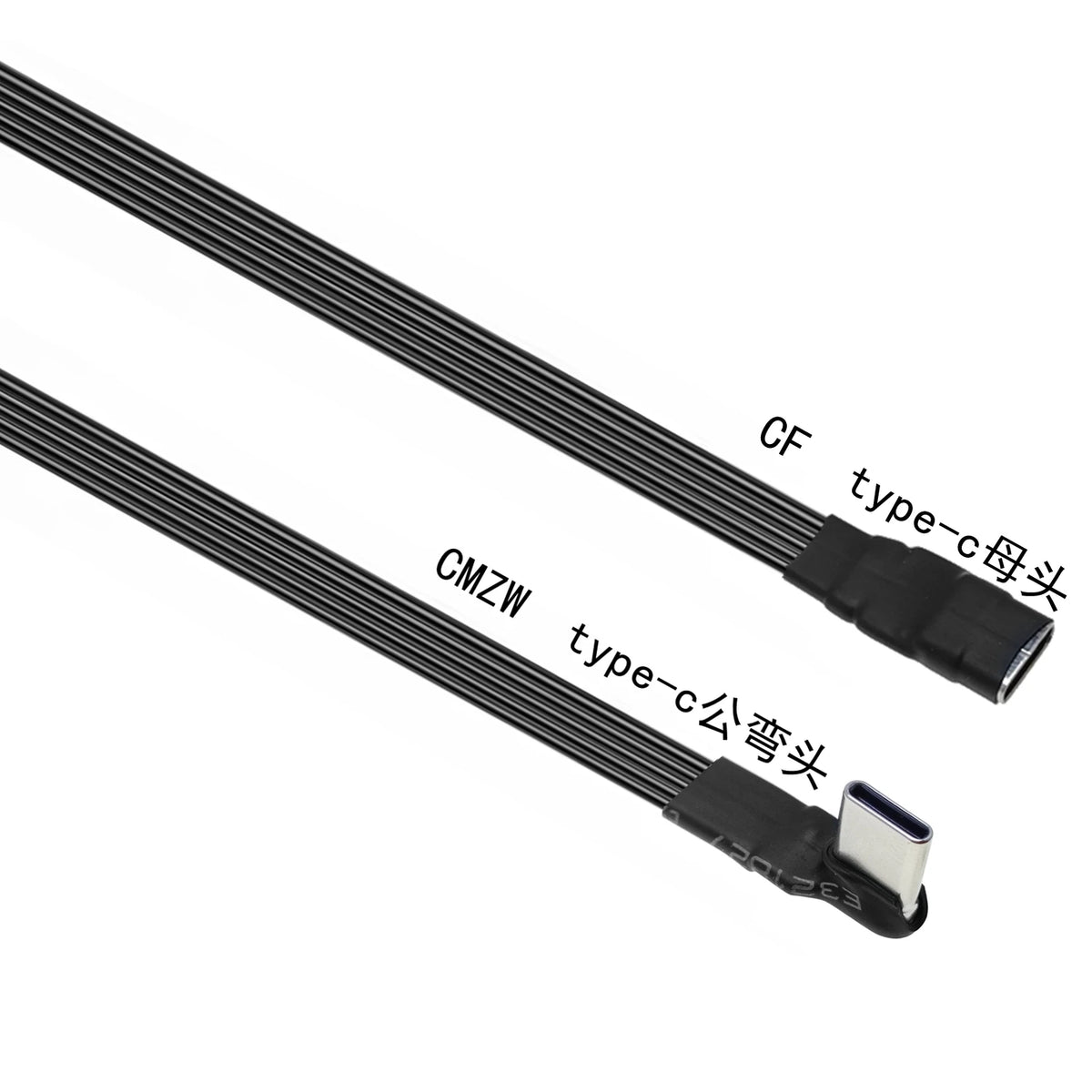 20CM 30CM 10CM 5CM USB 2.0 Type-C Flat Cable Extension FPC Cable USB 2.0 USB-C 90° Up/Down Angled Plug 5CM-1M - Electronics & Accessories from Linloft.