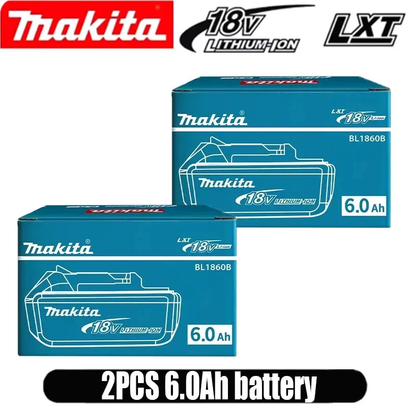 6Ah 100% Original Makita 18V Battery BL1860B Rechargeable Lithium-Ion Battery for Makita 18V Power Tools Replace the Battery.