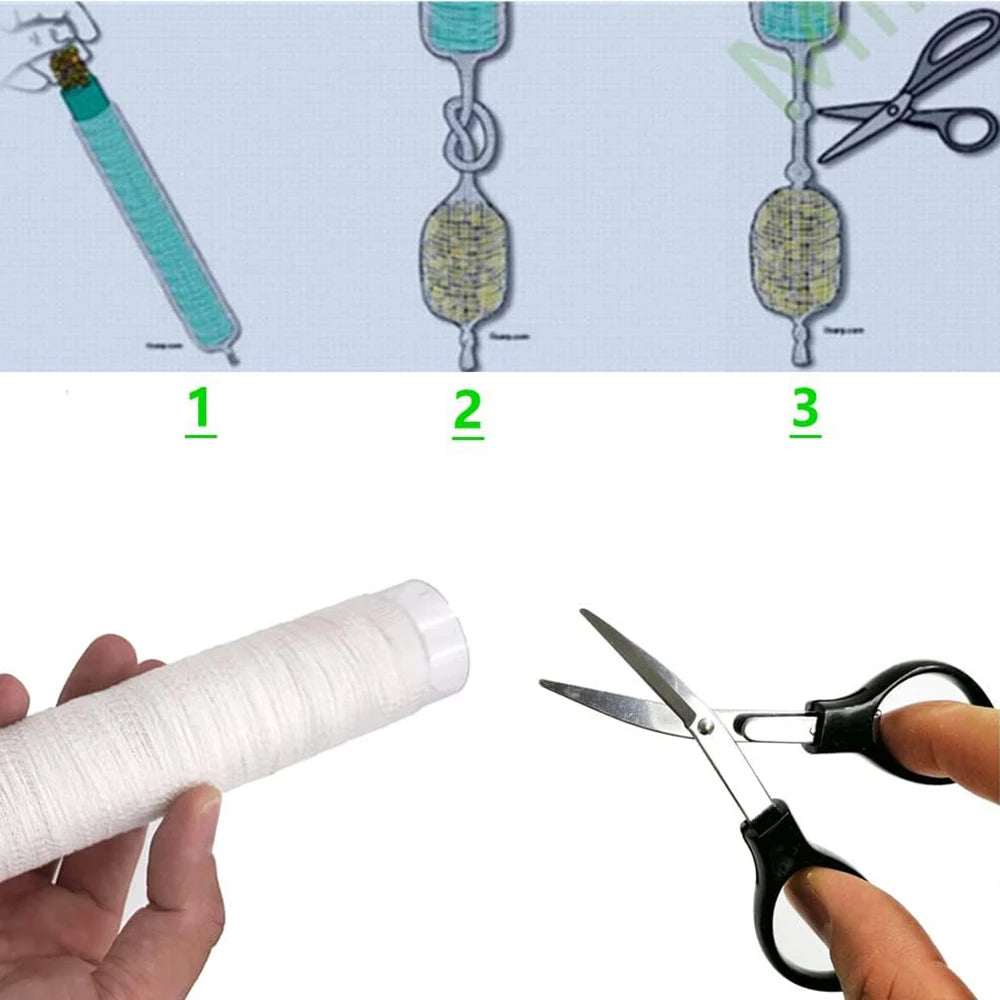 5 Meter PVA Mesh Bait Bags Carp Fishing Mesh Refill Stocking for Boilie Rig Bait Net Universal Refill Stocking Bait Bags