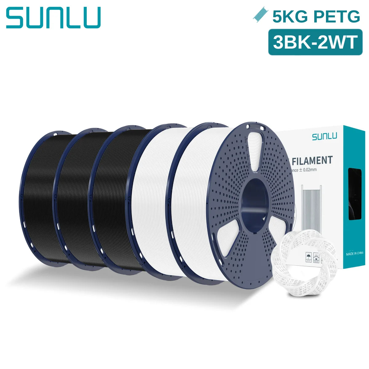 PETG 3D Printer Filament, 1.75mm 5kg - 3D Printing Accessories from Linloft.