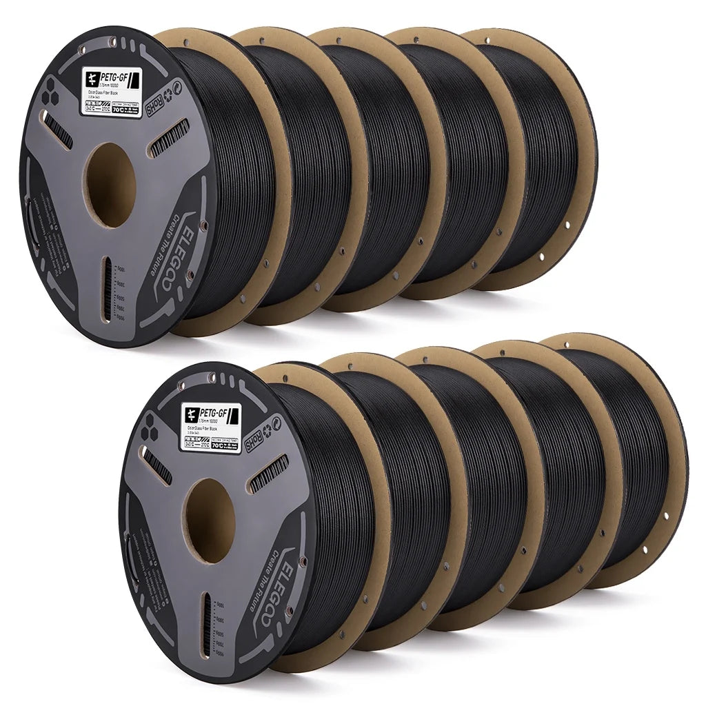 ELEGOO PETG-GF Glass Fiber Filament 1.75mm Gray 1KG,High Stiffness,Electrical Insulation,Fits for Most FDM 3D Printers - 3D Printing Accessories from Linloft.