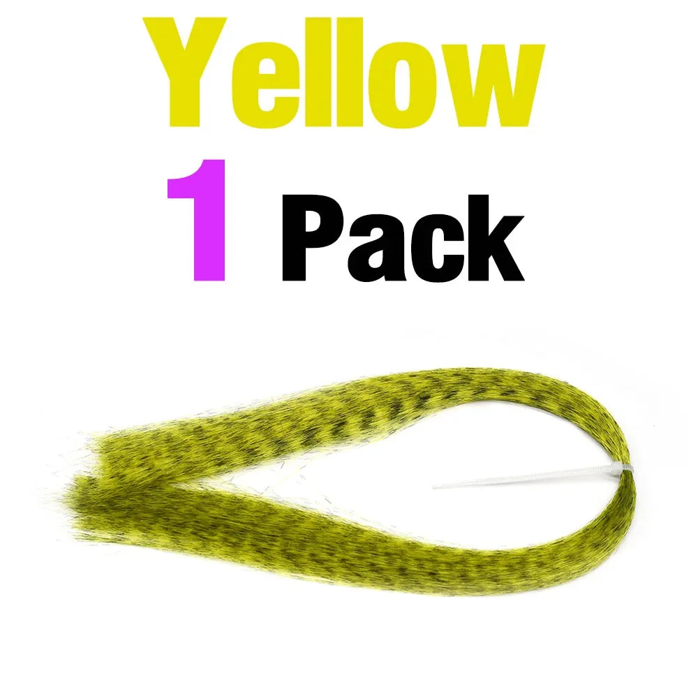 Barred Streamer Fly Tying Fibers, 12 Colors - Fishing Tackle from Linloft.