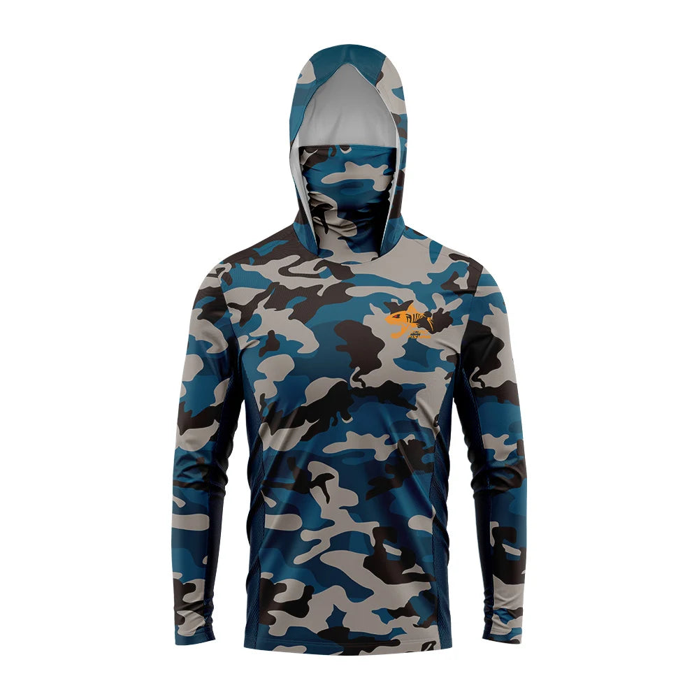 UPF 50+ Hooded Camo Fishing Shirt - Fishing Tackle from Linloft.