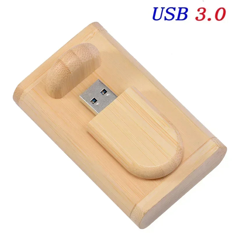 Wedding Gift USB 3.0 Stick 64GB Custom Logo Wooden Box Flash Drives 32GB Pendrive Free Sample U Disk 16GB 8GB 4GB Memory Stick - Electronics & Accessories from Linloft.