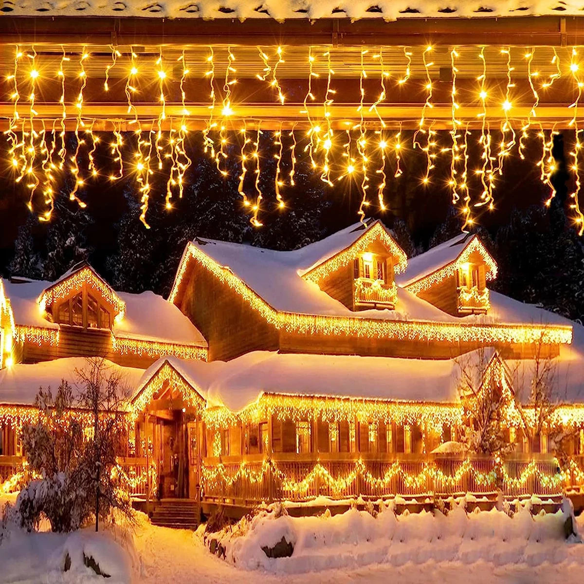 Icicle String Lights LED Fairy Lights Christmas Garland For New Year Party Wedding Garden Terrace Christmas Decoration Lamps - String Lights from Linloft.