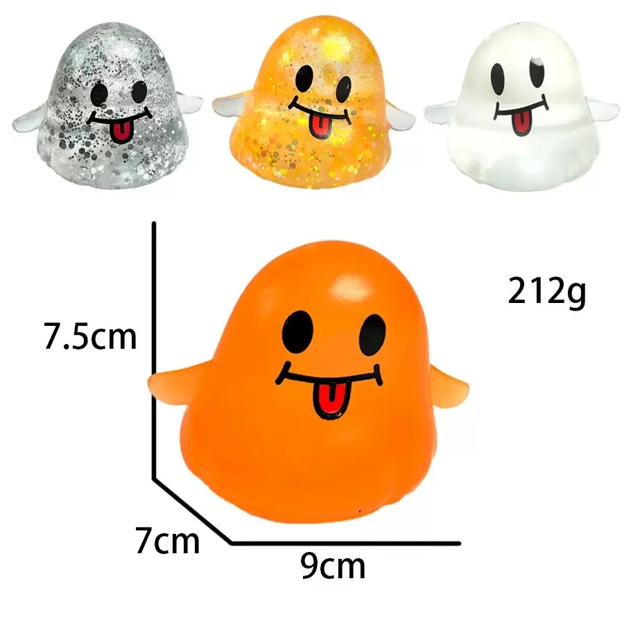 Realistic Ghost Squishy Toy for Halloween - Slow Rising Soft Stress Relief Fidget, Spooky Sensory Prop for Prank Party Favor, Anxiety Relief Gift for Adults Kids - Toys & Games from Linloft.