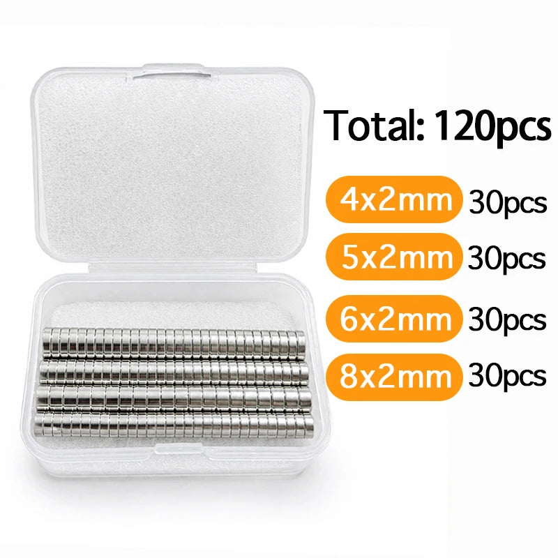 Neodymium Magnet Set for 3D Prints, 120 Pcs - 3D Printing Accessories from Linloft.