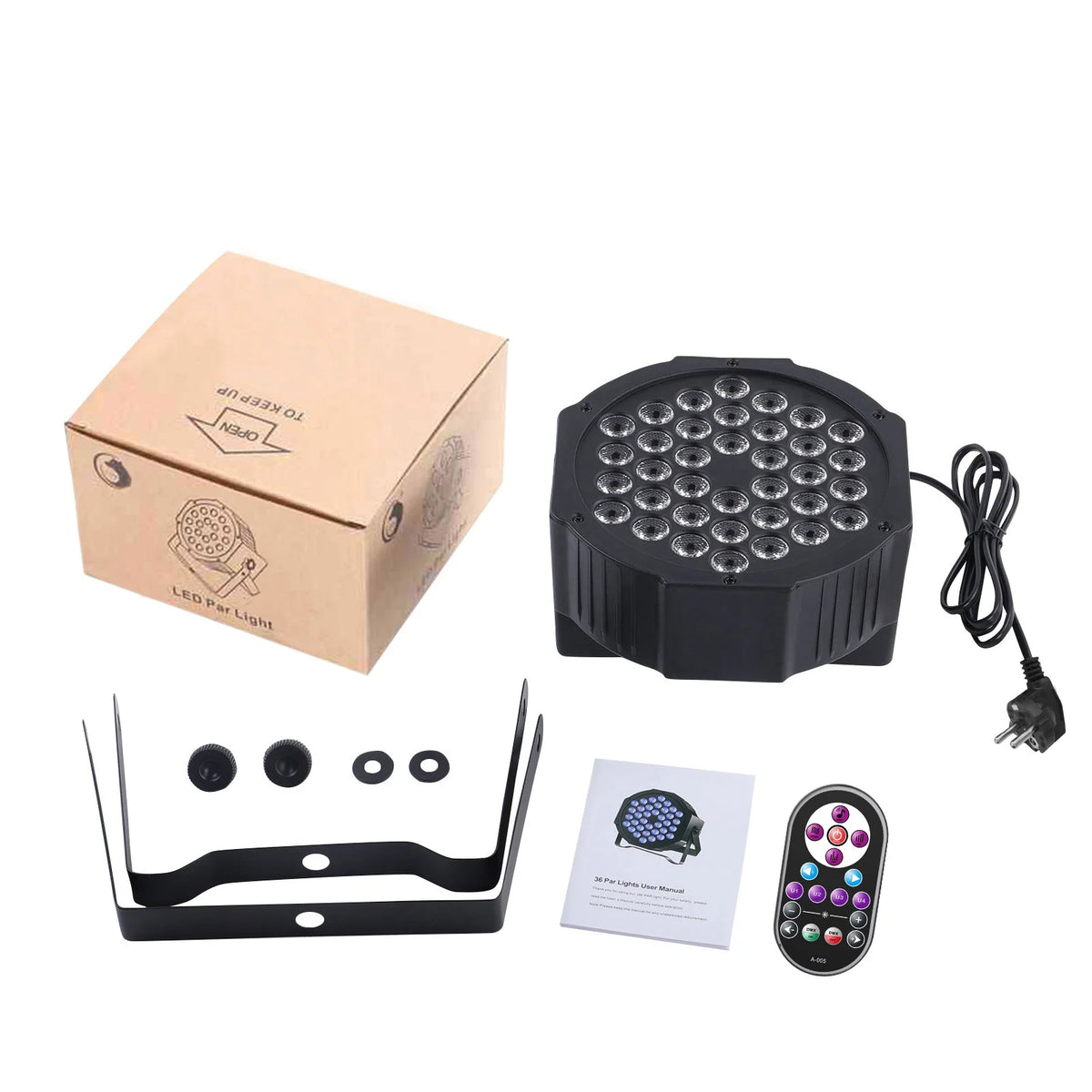 U'King 4PCS 36 LED Stage Flat Par Lighting 36W UV Blacklight DMX512 Effect for DJ Disco Party Christmas Bar Club Show Lights