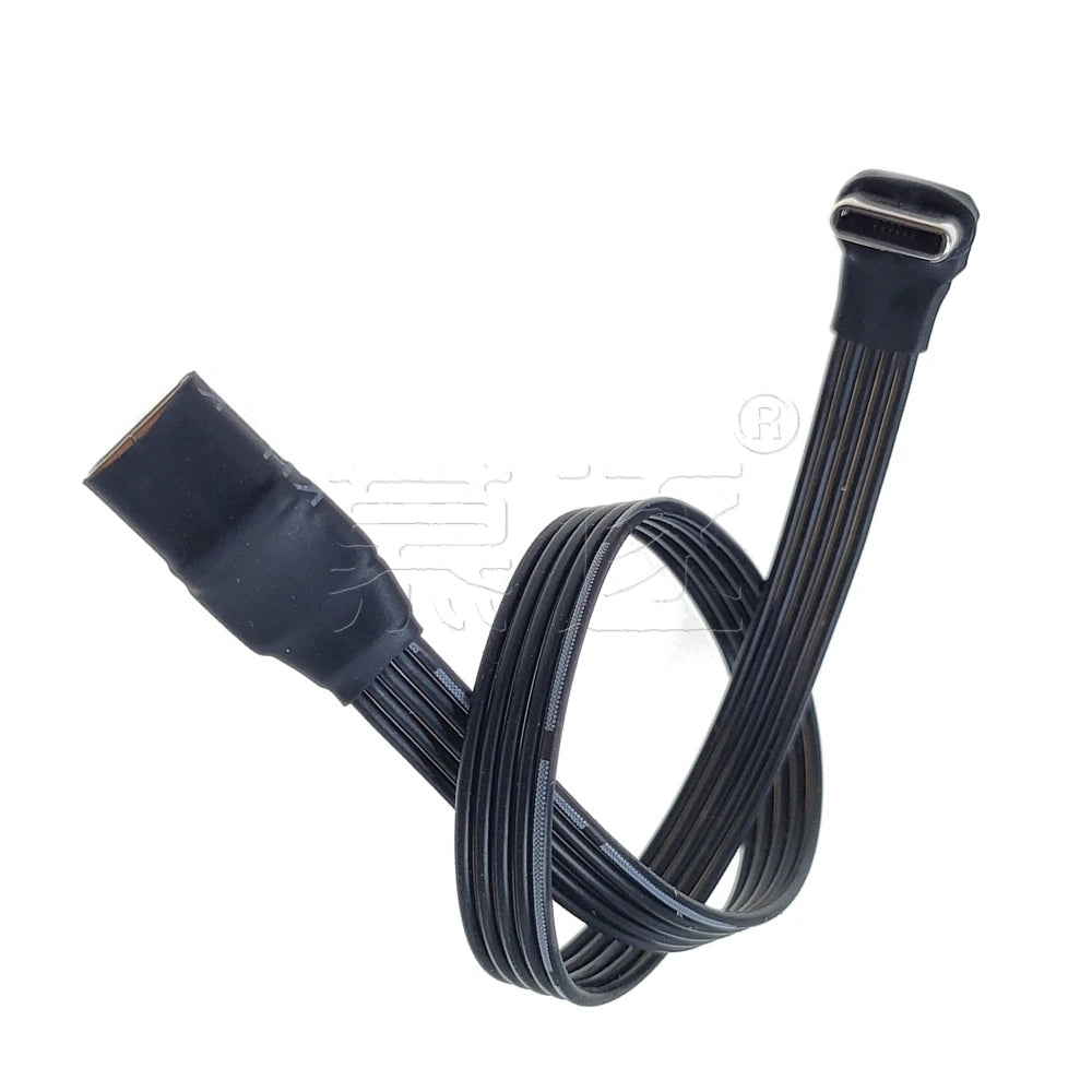 20CM 30CM 10CM 5CM USB 2.0 Type-C Flat Cable Extension FPC Cable USB 2.0 USB-C 90° Up/Down Angled Plug 5CM-1M - Electronics & Accessories from Linloft.
