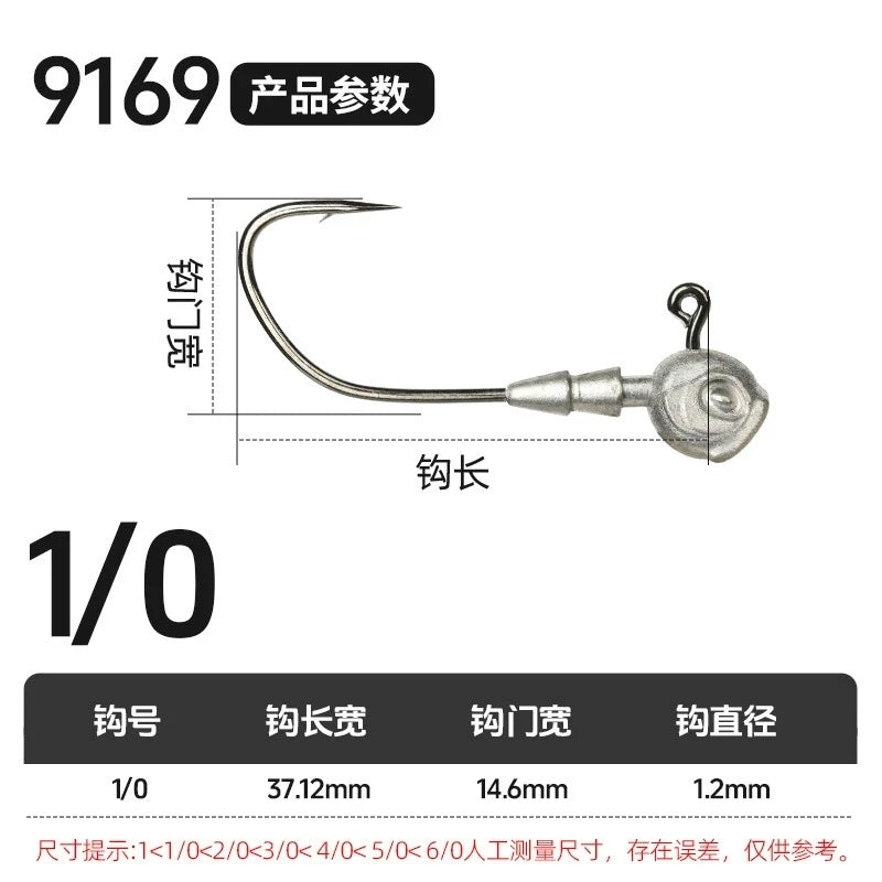 Spinner Jig Head Hooks, 5-Pack - Fishing Hooks from Linloft.