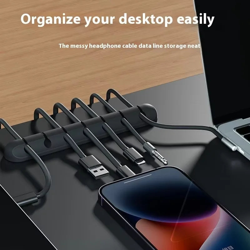 Desktop Cable Organizer, Mobile Phone Charging Cable, Data Cable Organizer, Network Wiring Fixture, Storage Bundle Buckle - Electronics & Accessories from Linloft.