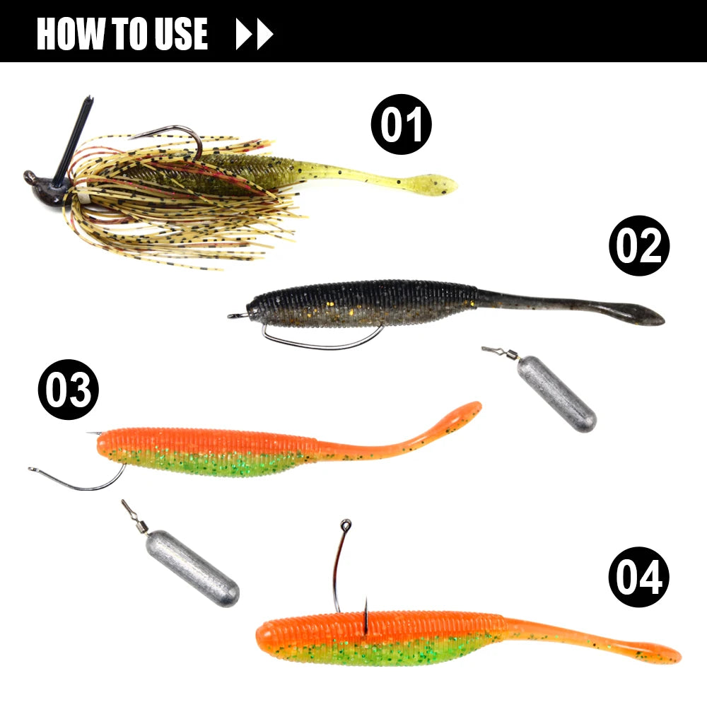 Spinpoler Stick Worm Softbait Fishing Lure Salted Straight Tail 75mm 90mm 110mm Perfect Swimming Plastics Dream Shot Soft 10pcs
