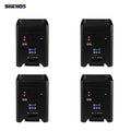 SHEHDS 4pcs Battery LED 6x18w RGBWA+UV 6in1 Par Wireless Remote Control DMX512 Phone WIFE Wash Wall Light For DJ Disco Christmas