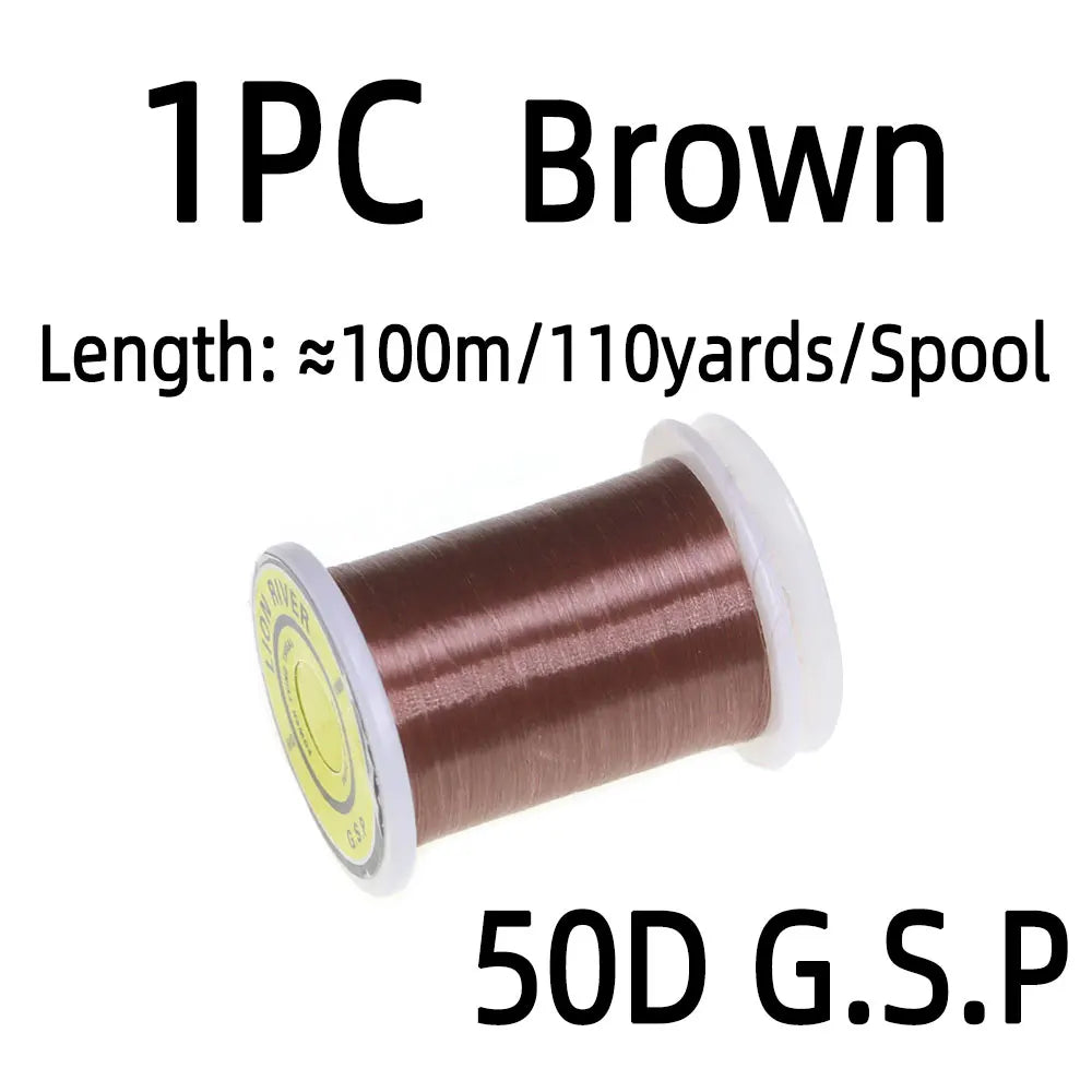 100m/Spool 50D GSP Fly Tying Polyethylene Floss Thread High Tensil Tying Line For Small Flies Nymphs Trout Fishing Lures - Fishing Tackle from Linloft.