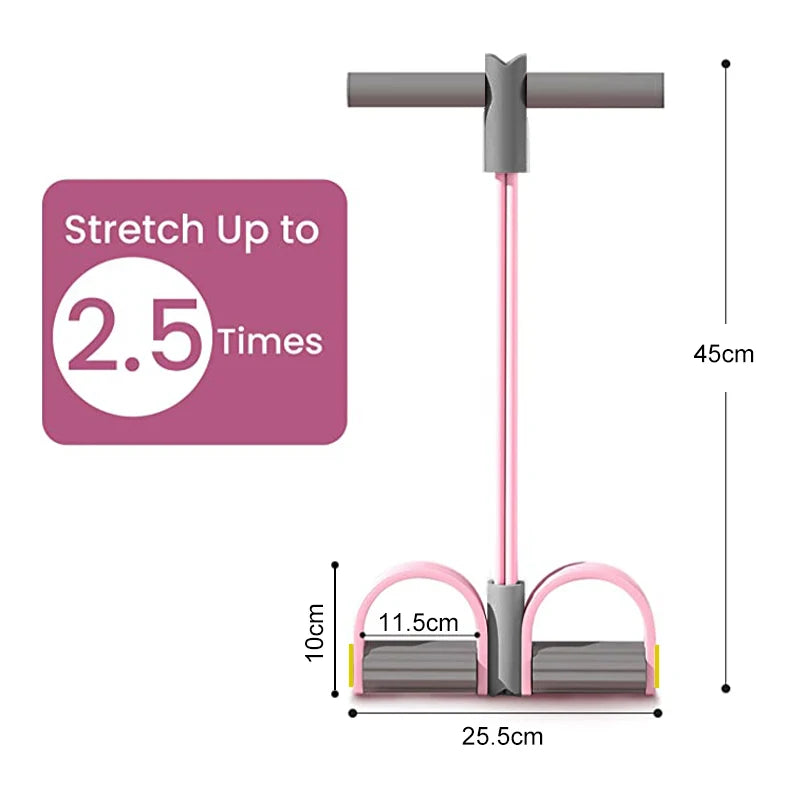 4-Tube Pedal Resistance Band Set