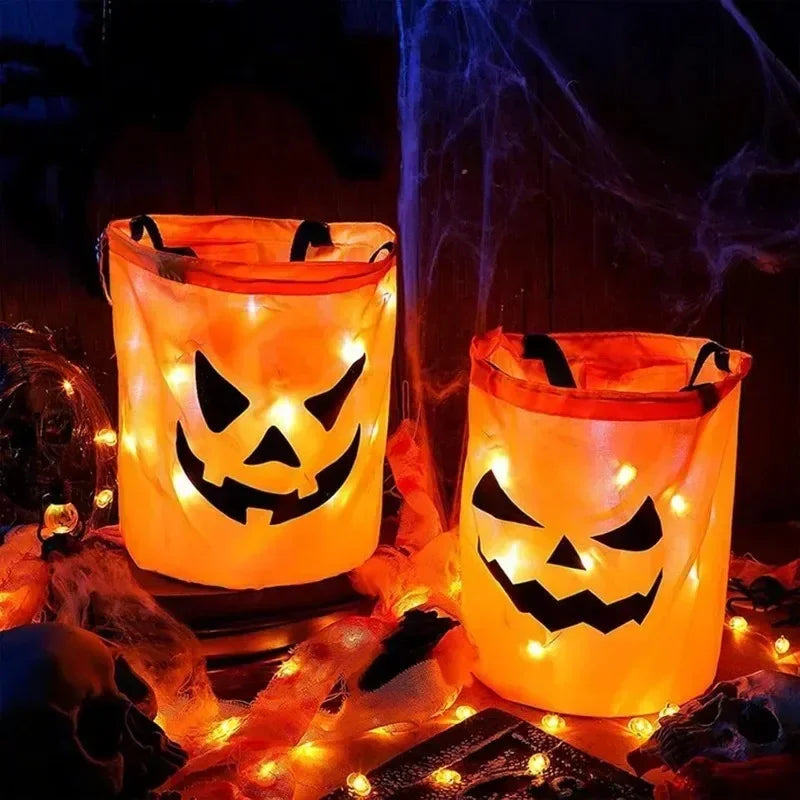 Light-Up Pumpkin Treat Bag - Seasonal & Holiday from Linloft.