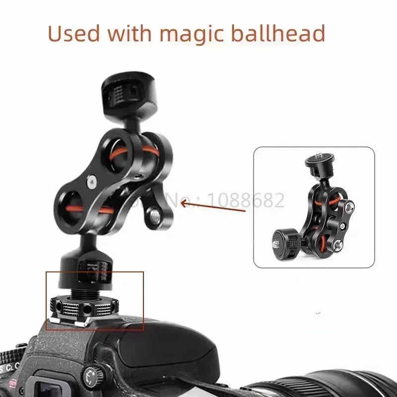 Jadkinsta 1/4 Camera Hot Shoe Mount Screw Adapter to 1/4 or M14 for Tripod Microphone Monitor One Nut Microphone Screw Adapter