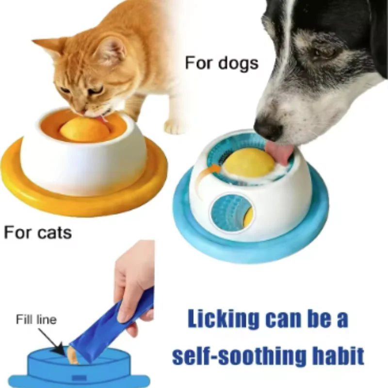 Pet Lick Toy Slow Feeding Dispenser Interactive Enrichment Training Crate Accessory for Dog Cat Puppy - Pet Supplies from Linloft.