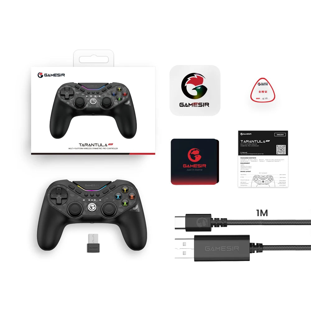 GameSir Tarantula Pro Switch 2 Controller Wireless Gamepad with 9 Mappable Buttons 6-Axis Gyroscope Hall Effect Triggers and NFC