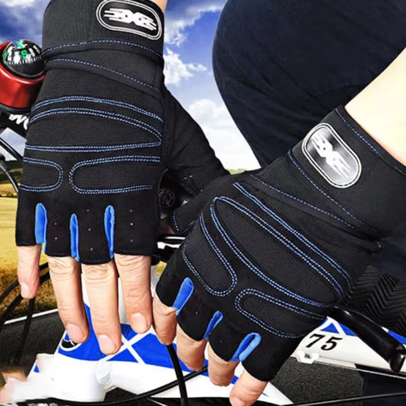 Half Finger Gym Gloves with Wrist Wrap