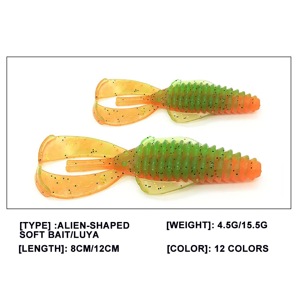 Soft Fishing Lure 5Pcs 4.5g 2Pcs 15.5g Bionic Silicone Fan-shaped Artificial Bait Wobblers Swimbait Outdoor Fishing Tackles