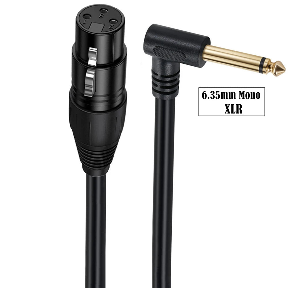 Right-Angle 1/4 Inch TRS to XLR Cable - Electronics & Accessories from Linloft.