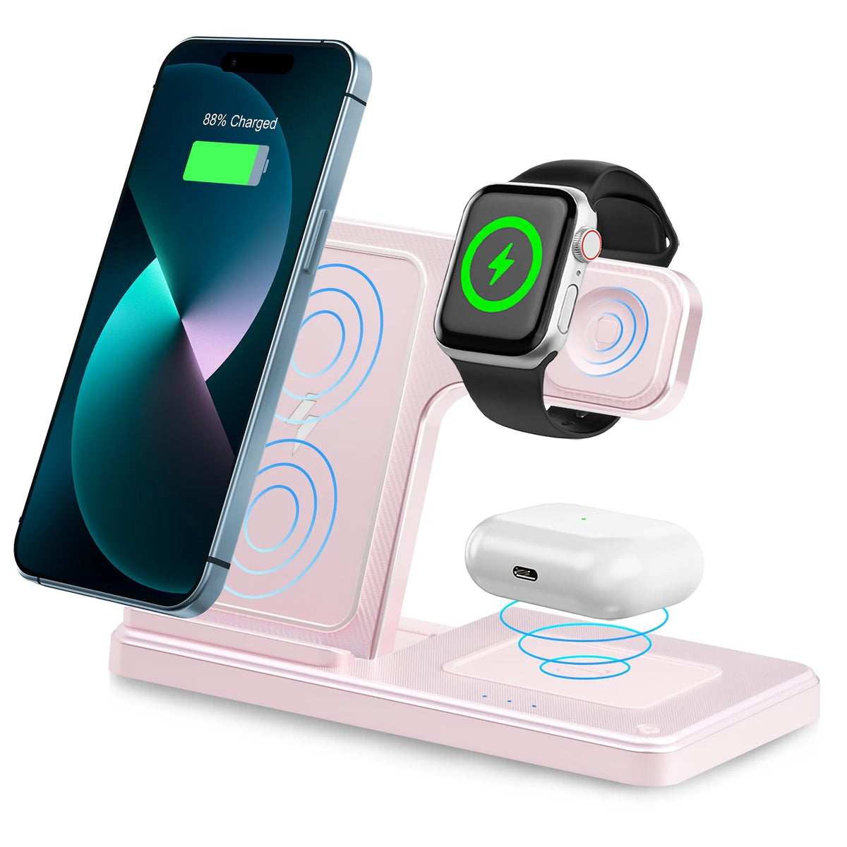 3-in-1 Foldable Magnetic Wireless Charger - Electronics & Accessories from Linloft.