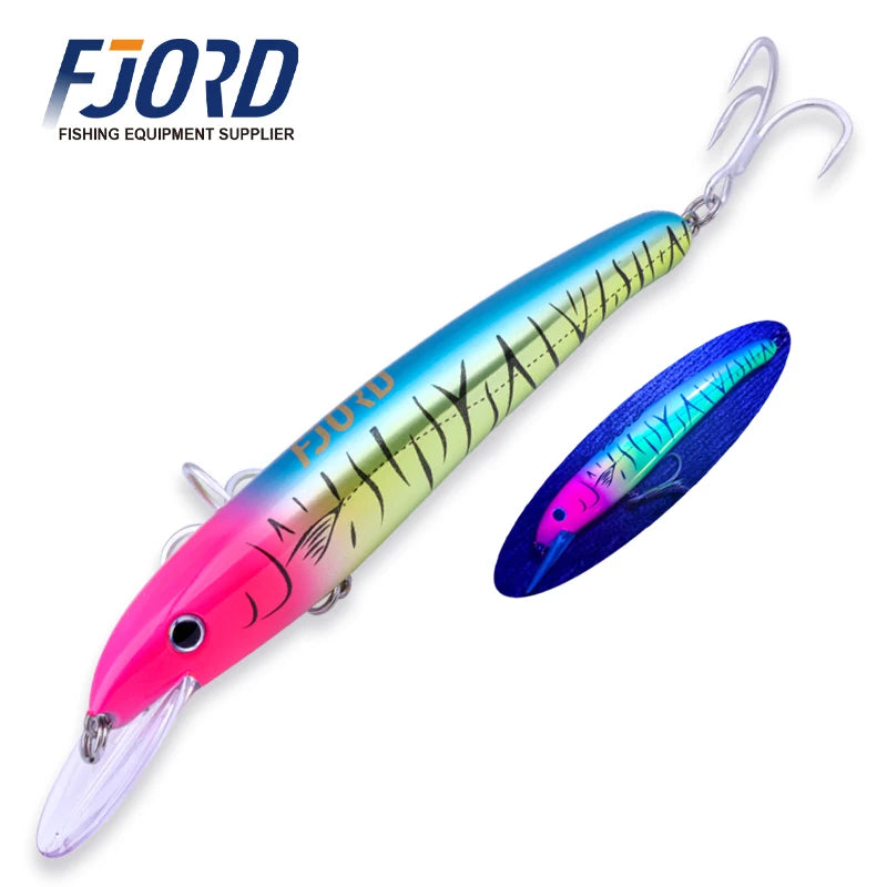 190mm Floating Trolling Minnow Lure - Fishing Tackle from Linloft.