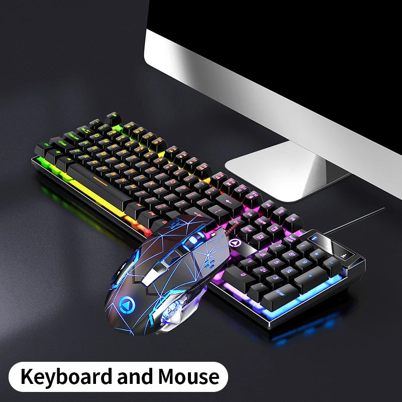 Backlit Wired Keyboard and Mouse Combo - Electronics & Accessories from Linloft.