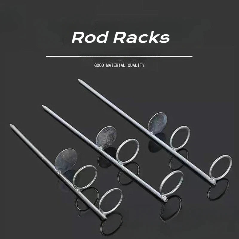 Single Fork Fishing Rod Holder With Double Ring Bracket, Simple Outdoor Fishing Tackle Support