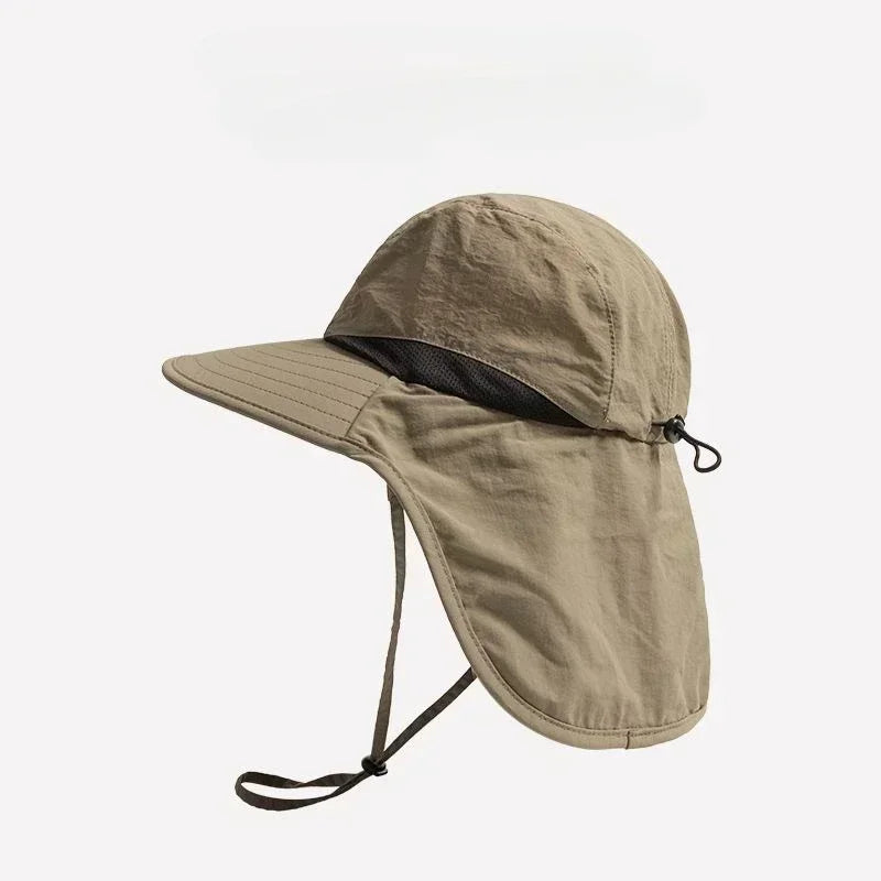 Caps Summer Wide Brim Neck Protection Unisex Bucket Hats Outdoor Visor Quick-drying Panama Sunscreen Tied Fishing Hiking Hat