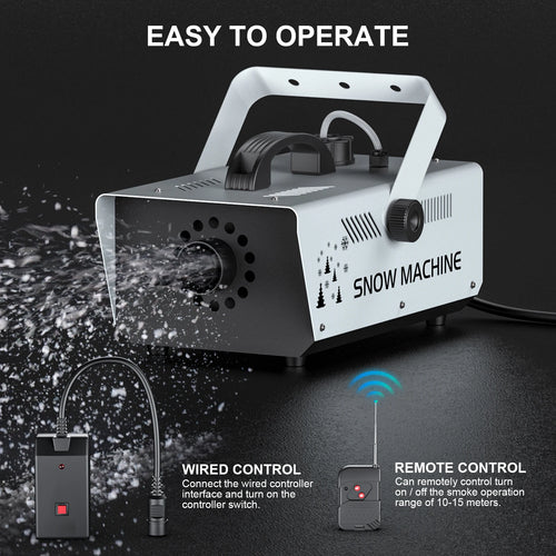 1000W Snow Machine with Wireless Remote