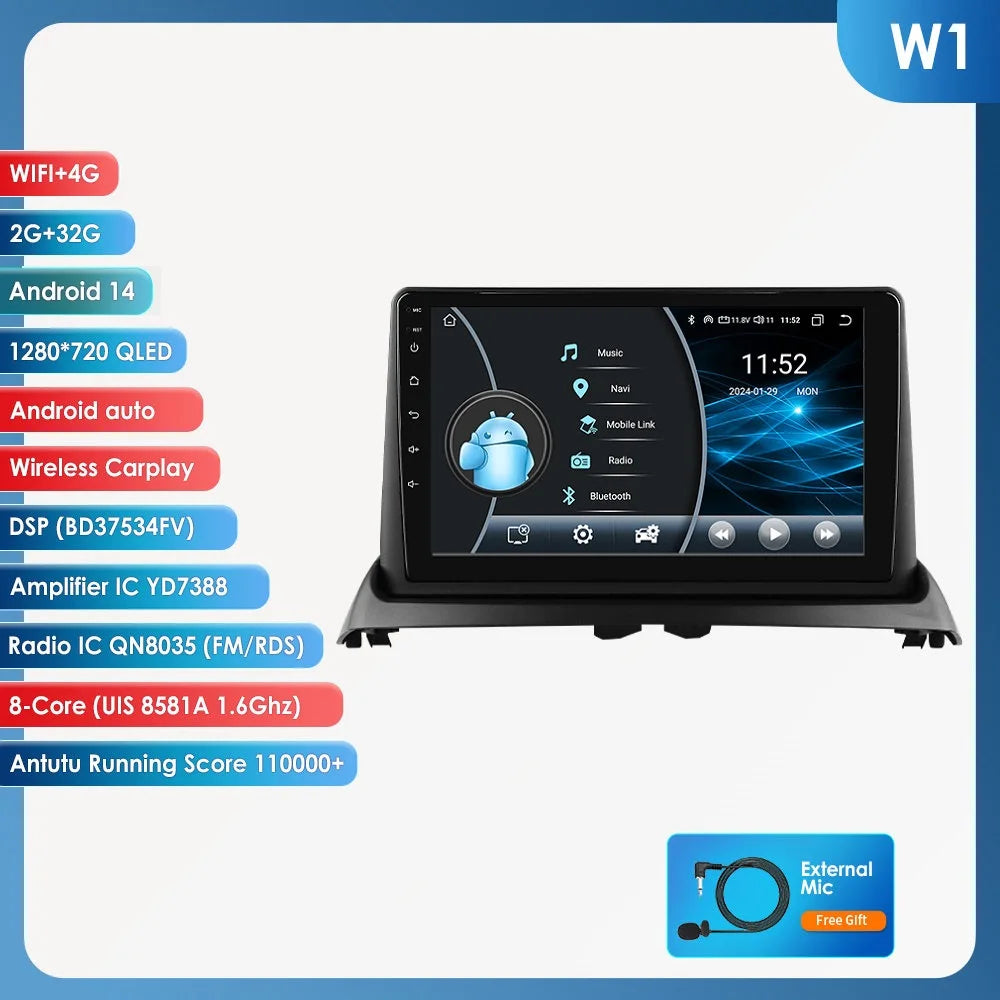 Hizpo 6115 Wireless CarPlay Autoradio for Renault Clio 2 2000-2012 Car GPS Radio Multimedia 2 Din Android 4G AI Voice 360 Camera - Fishing Tackle from Linloft.