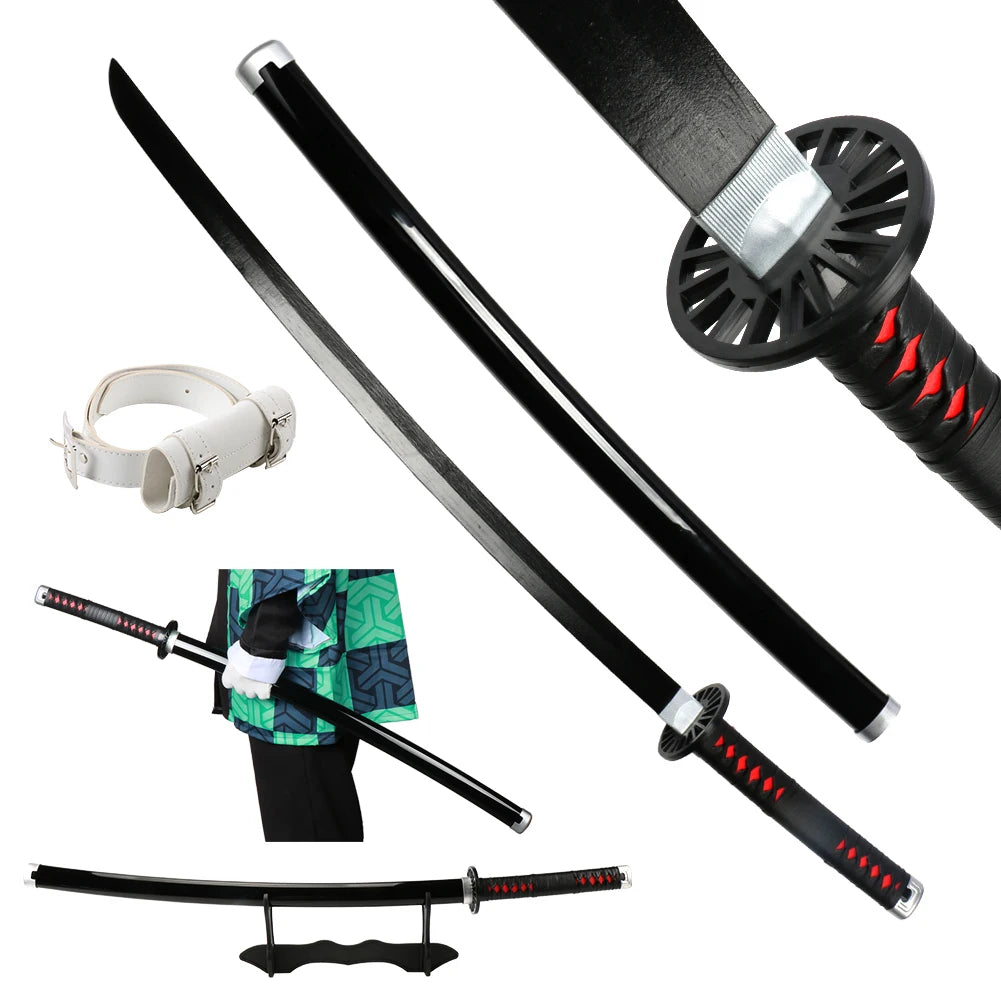 41-Inch Anime Cosplay Katana with Belt - Apparel & Accessories from Linloft.