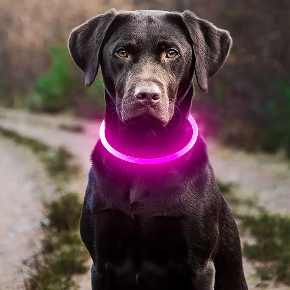 Pet Dog Cat LED Light Collar Luminous Anti-Lost Dog Collar USB Rechargeable Dog Necklace Collar Night Identification Collar - Pet Supplies from Linloft.